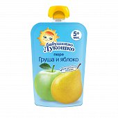 Бабушкино Лукошко пюре груша и яблоко, 90г, Фаустово