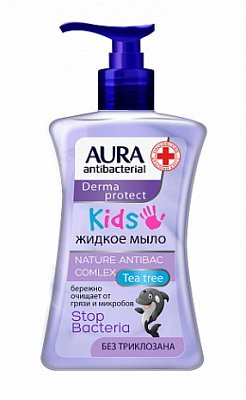 Aura (Аура) Дерма Протект Кидс крем-мыло антибактериальное 250 мл