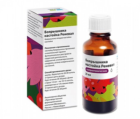 Боярышника настойка Реневал, флакон 25мл