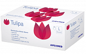Apexmed (Апексмед)Tulipa перчатки смотровые нитриловые нестерильные неопудренные текстурированные, размер L, 50 шт (пар), Апексмед Рус ООО