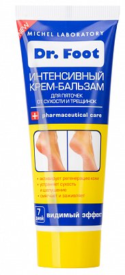 Доктор Фут (Dr.Foot) крем-бальз интенсивный для пяточек, 75мл