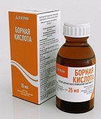 Борная кислота, раствор (спиртовой) для наружного применения 3%, флакон 25мл, Бэгриф ООО