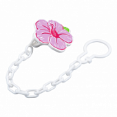 Курносики прищепка для пустышек с цепочкой Цветочек 1шт (19588), АМТ Трейд ООО