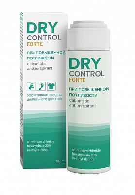 Dry Control Forte (Драй Контрол) Форте дабоматик от обильного потоотделения 20% 50 мл