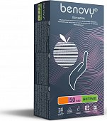 Перчатки Benovy смотровые нитриловые нестерильные неопудрен текстурир с однократной хлорацией размер S 50 пар, розовые, ТопГлав