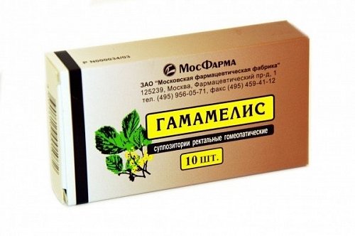 Гамамелис, суппозитории ректальные гомеопатические, 10 шт
