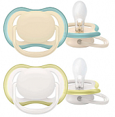 Avent (Авент) соска-пустышка силиконовая Ultra Air 0-6 месяцев, 2 шт, SCF085/15, Philips Consumer Lifestyle B.V.