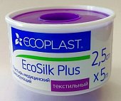 Ecoplast EcoSilk Plus медицинский фиксирующий текстильный 2,5см х 5м, НордеПласт, ООО