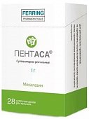 Пентаса, суппозитории ректальные 1г, 28 шт, Ферринг
