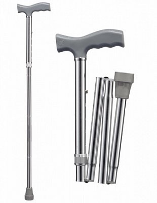 B.Well (Би Велл) Трость складная WR-412 с Т-образной ручкой, серебро