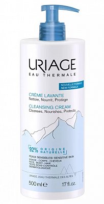 Uriage (Урьяж) крем для лица и тела очищающий пенящийся смываемый водой, 500мл