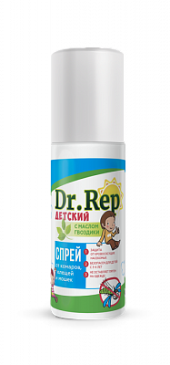 Dr.Rep (Доктор Реп) спрей лосьон детский от комаров и мошек, 100мл