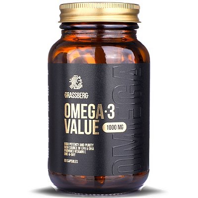 Grassberg (Грассберг) Омега Вэлью 30% 1000мг, капсулы 60 шт БАД