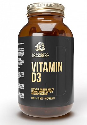 Grassberg (Грассберг) Витамин Д3 600МЕ, капсулы 90 шт БАД