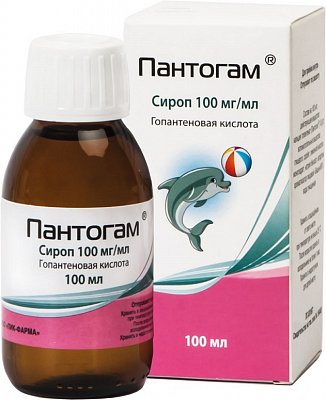 Пантогам, сироп 100мг/мл, флакон 100мл