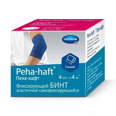Paul Hartmann (Пауль Хартманн) бинт Пеха-хафт когезивный фиксирующий эластичный 4м х 4cм синий 1 шт