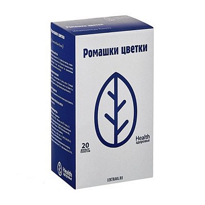 Ромашки аптечной цветки, фильтр-пакеты 1,5г, 20 шт