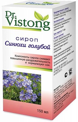 Dr. Vistong (Д-р Вистонг) сироп синюхи голубой, флакон 150 мл