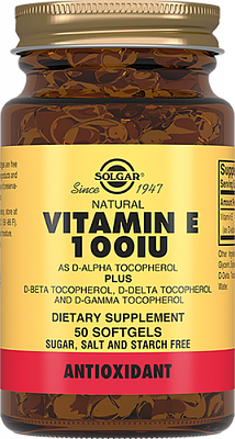Solgar (Солгар) Витамин Е 100МЕ, капсулы 50 шт БАД