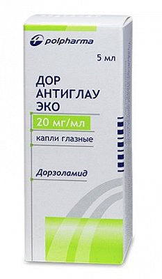 Дор Антиглау ЭКО, капли глазные 20мг/мл, флакон 5мл