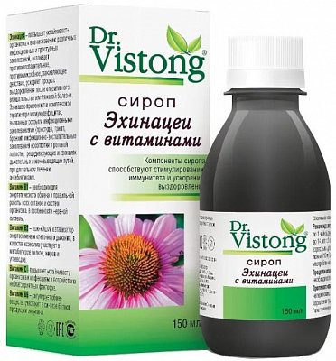 Dr Vistong (Др Вистонг) Сироп эхинацеи с витаминами, флакон 150мл БАД
