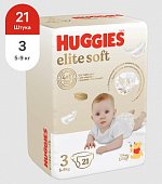 Huggies (Хаггис) подгузники EliteSoft 5-9кг 21 шт, Кимберли Кларк