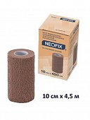 Бинт Neofix Band-T (Неофикс) медицинский эластичный самофиксирующийся нестерильный 10см х4,5м на тканевой основе, 