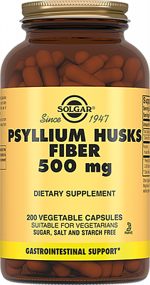 Solgar (Солгар) Псиллиум пищевые волокна 500мг, капсулы 200 шт БАД