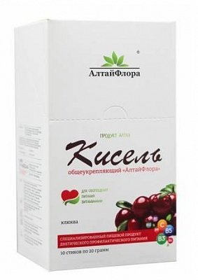 Кисель Алтайфлора общеукрепляющий, пакетик 20г, 10 шт
