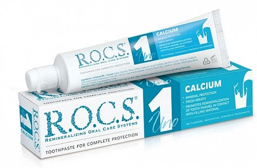 Рокс (R.O.C.S) зубная паста Уно Кальций, 74г