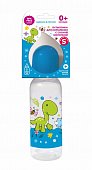 Бутылочка для кормления с соской молочной силиконовой Дино и Рино (Dino & Rhino), 250мл, Компания и К, ООО