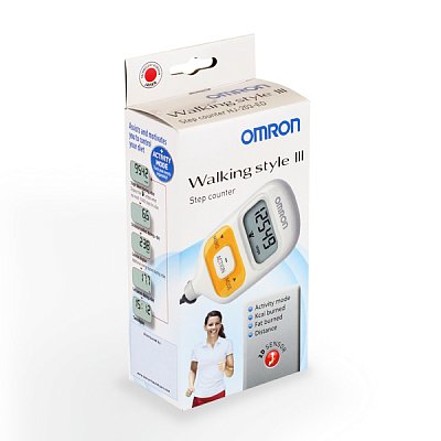 Шагомер электронный Omron (Омрон) HJ-203-EV оранжевый