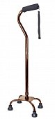Трость AMCQ21 инвалидная телескопическая металлическая с четырьмя опорами бронзовая, Амрус Энтерпрайзес