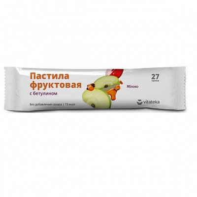 Пастила фруктовая с бетулином ябочная Витатека, 27г