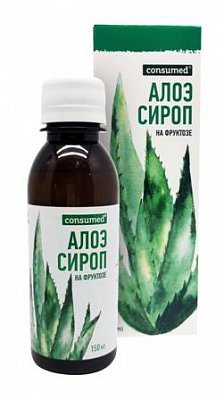 Алоэ сироп Доктор Грин на фруктозе Консумед (Consumed), флакон 150мл БАД