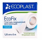 Ecoplast EcoPlast медицинский фиксирующий тканый 1,25см х 5м, НордеПласт, ООО