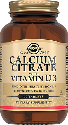 Solgar (Солгар) Цитрат Кальция с витамином Д3, таблетки 60 шт БАД