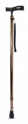 Трость AMCC33 с ортопедической рукояткой и устройством против скольжения, бронзовая