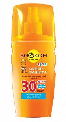 Биокон Солнце спрей детский солнцезащитный Суперзащита, 160мл SPF30