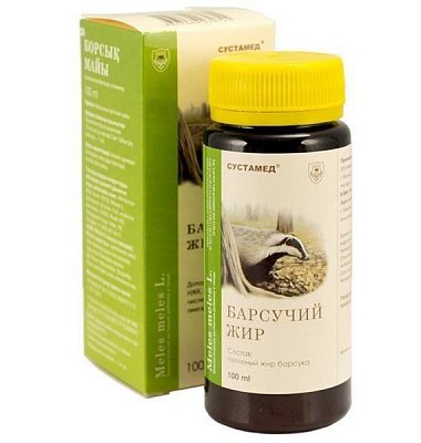 Сустамед, барсучий жир, флакон 100мл