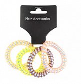 BC Beauty Care (БиСи Бьюти Кэйр) резинка для волос спираль, 4 шт, Нинбо Велонг Пластик Продакт Ко Лтд