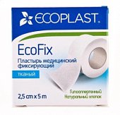 Ecoplast EcoPlast медицинский фиксирующий тканый 2,5см х 5м, НордеПласт, ООО