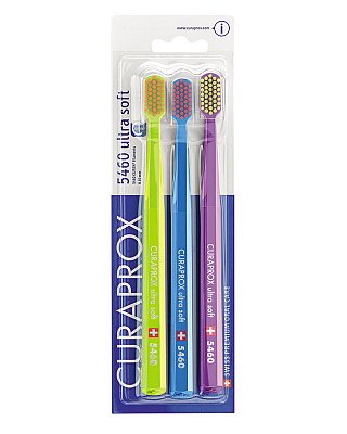 Curaprox (Курапрокс) Набор зубных щеток CS 5460/3 Ultrasoft с ультра мягкими щетинками, 3 шт