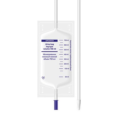 Мочеприемник ножной со спускным краном, 750мл