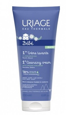 Uriage (Урьяж) Первый крем для лица и тела очищающий пенящийся для детей и новорожденных, 200мл
