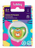 Lubby (Лабби) соска-пустышка силиконовая с круглым соском 6+, 28557, АМТ Трейд ООО