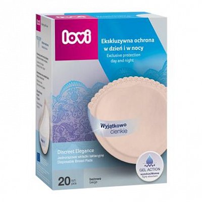 Lovi (Лови) вкладыши для бюстгальтера бежевые, 20 шт