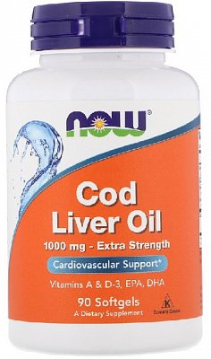 NOW FOODS (Нау Фудс) Рыбий жир 1000мг, капсулы 1391мг, 90 шт БАД
