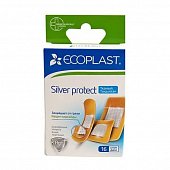 Ecoplast Silver Protect набор тканевых пластырей, 16 шт, НордеПласт, ООО