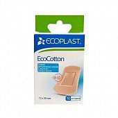 Ecoplast Ecocotton набор тканевых пластырей 72 х 38мм, 10 шт, НордеПласт, ООО